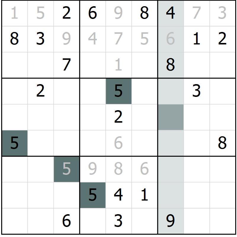 Position des candidats pour la solution de la Gr 30 page 32 du magazine de sudoku Expert n° 020