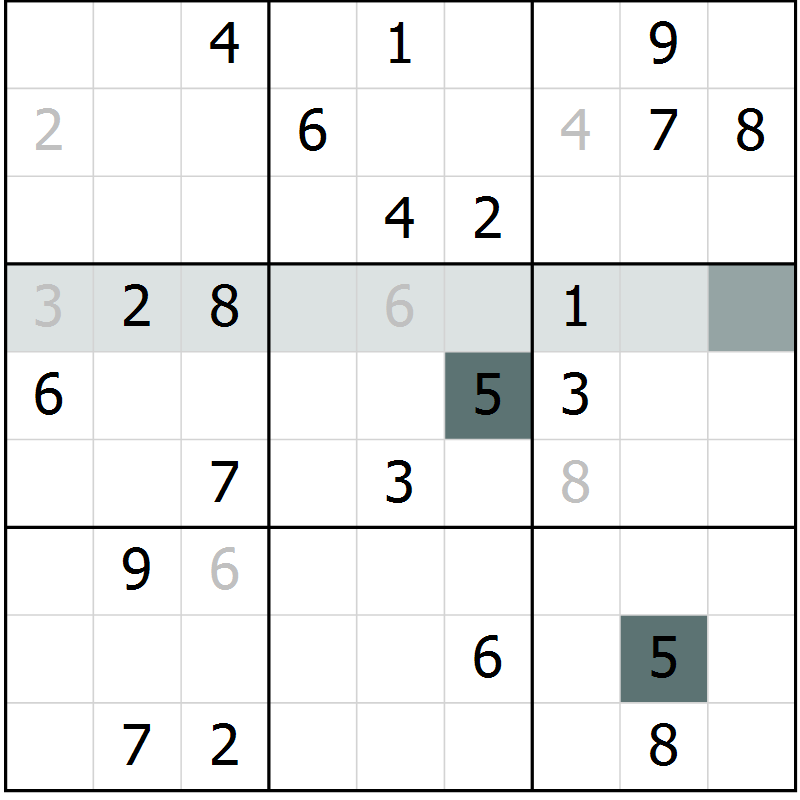 Position des candidats pour la solution de la Gr 31 page 33 du magazine de sudoku Expert n° 020