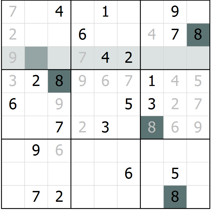 Position des candidats pour la solution de la Gr 31 page 33 du magazine de sudoku Expert n° 020