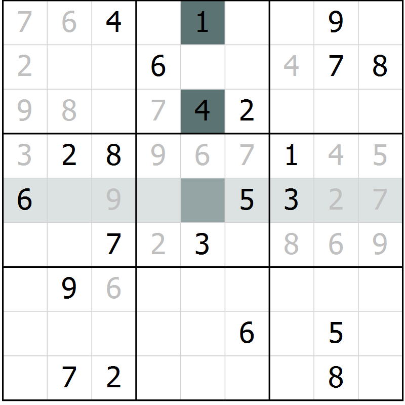 Position des candidats pour la solution de la Gr 31 page 33 du magazine de sudoku Expert n° 020