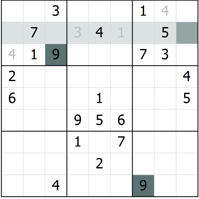 Position des candidats pour la solution de la Gr 32 page 34 du magazine de sudoku Expert n° 020