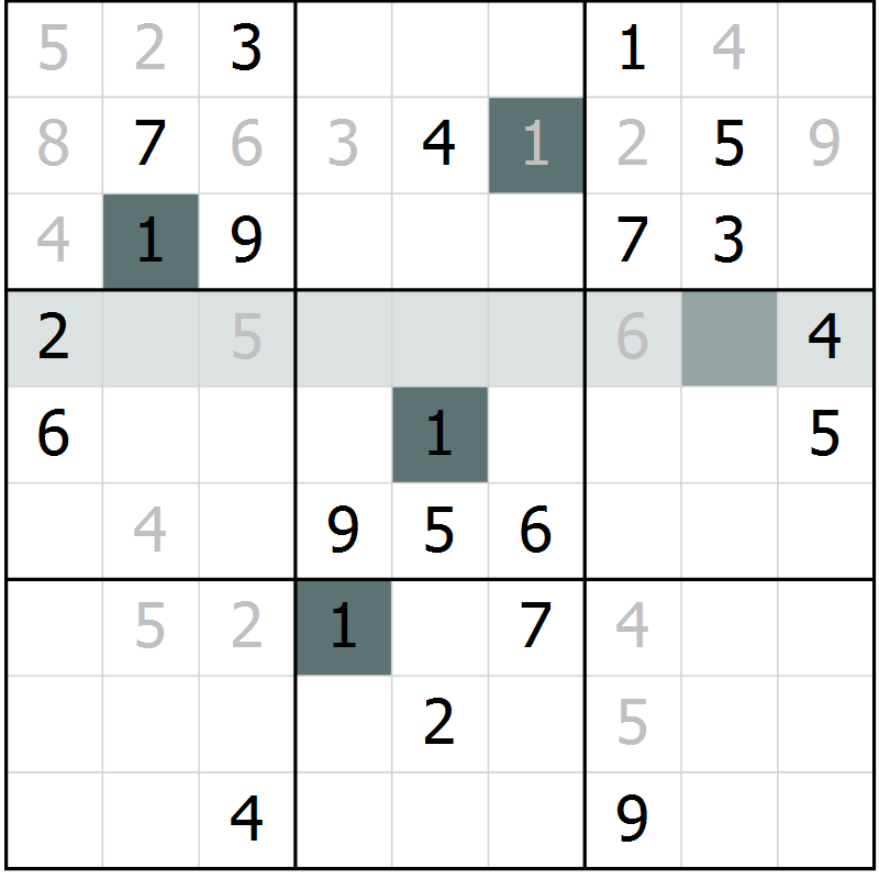 Position des candidats pour la solution de la Gr 32 page 34 du magazine de sudoku Expert n° 020