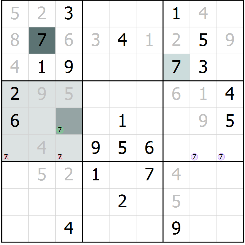 Position des candidats pour la solution de la Gr 32 page 34 du magazine de sudoku Expert n° 020