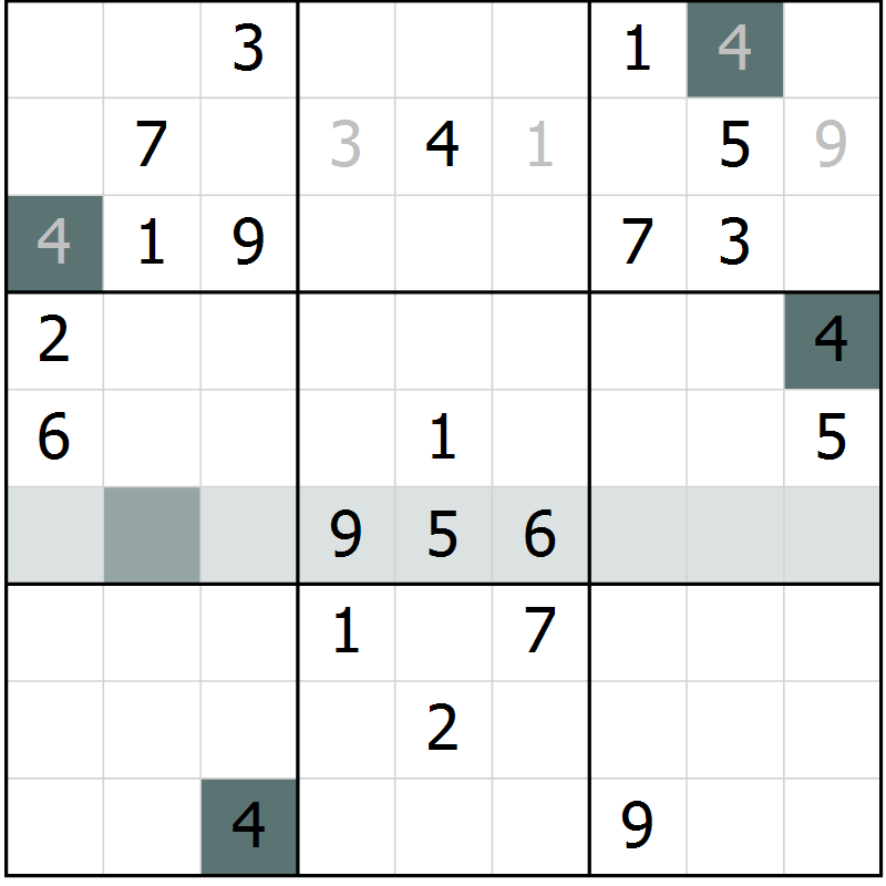 Position des candidats pour la solution de la Gr 32 page 34 du magazine de sudoku Expert n° 020
