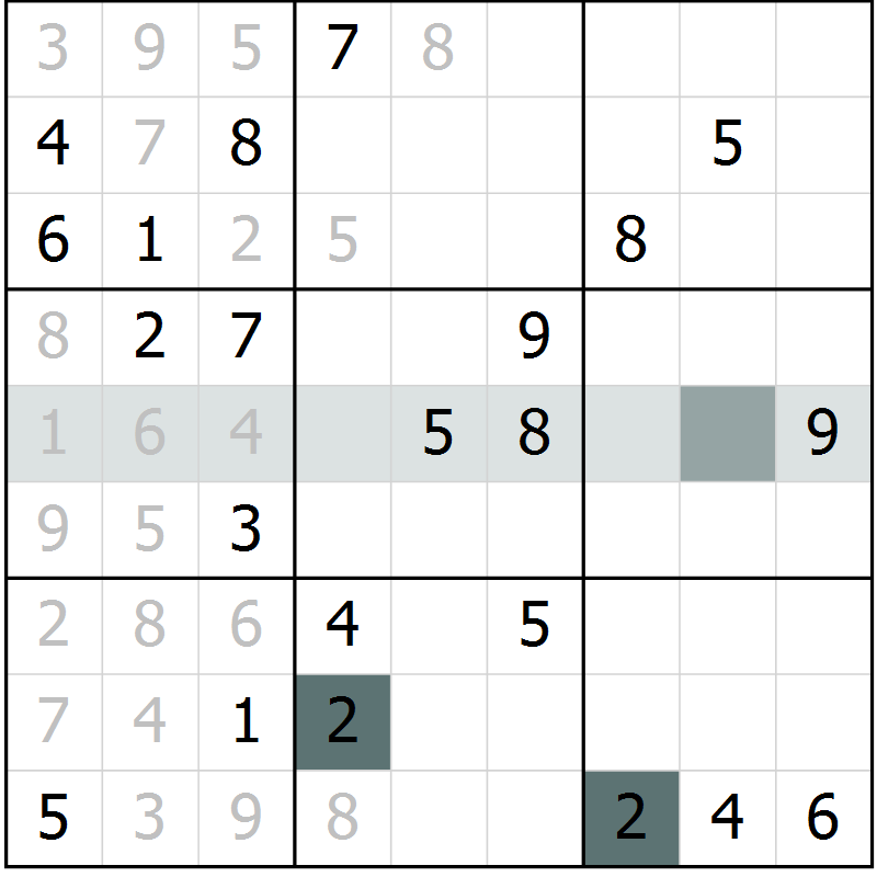Position des candidats pour la solution de la Gr 33 page 35 du magazine de sudoku Expert n° 020