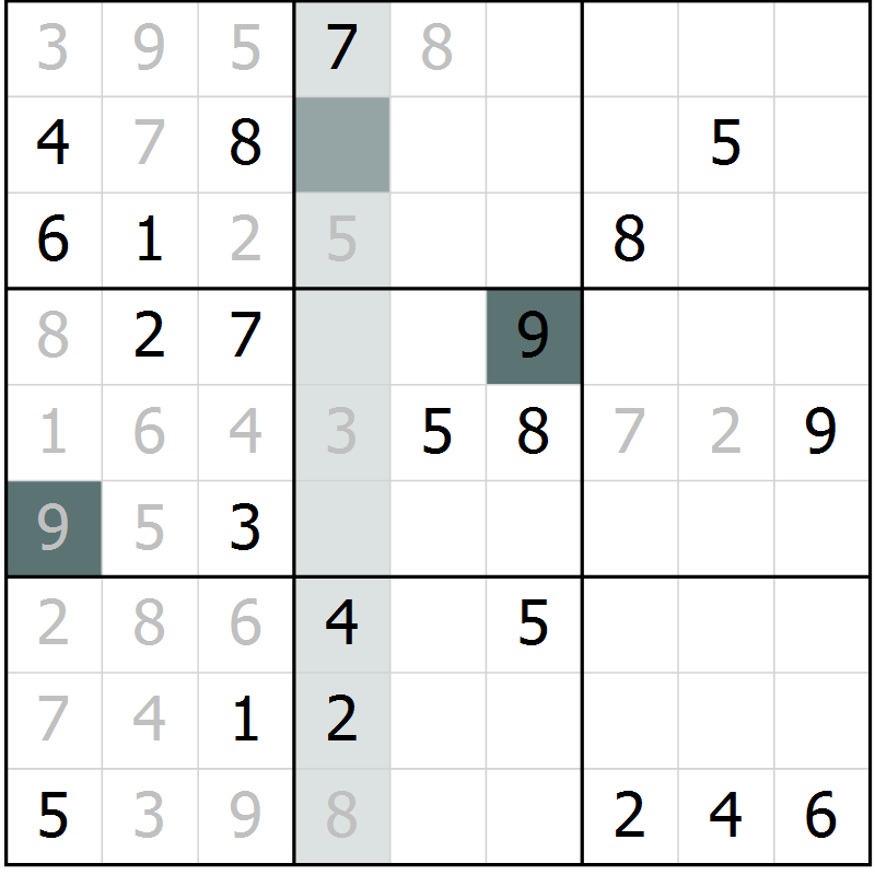 Position des candidats pour la solution de la Gr 33 page 35 du magazine de sudoku Expert n° 020