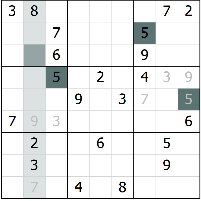 Position des candidats pour la solution de la Gr 35 page 37 du magazine de sudoku Expert n° 020