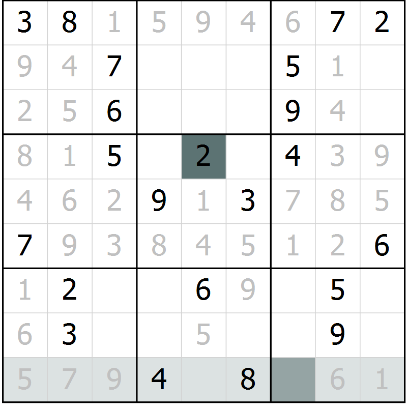 Position des candidats pour la solution de la Gr 35 page 37 du magazine de sudoku Expert n° 020