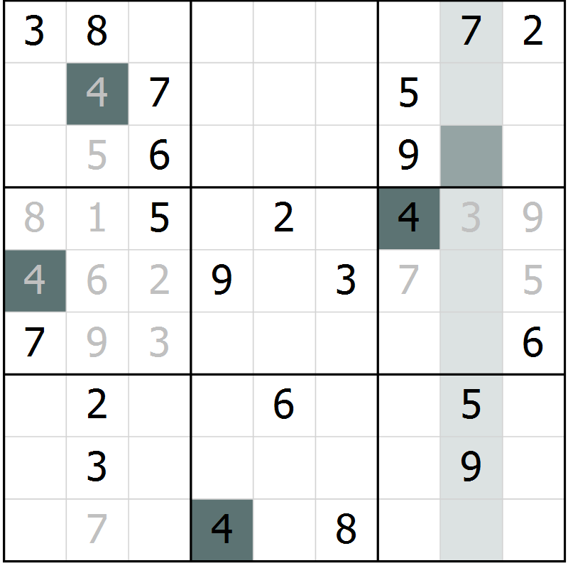Position des candidats pour la solution de la Gr 35 page 37 du magazine de sudoku Expert n° 020