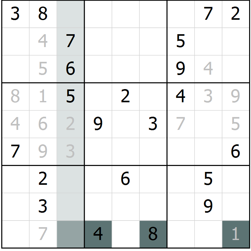 Position des candidats pour la solution de la Gr 35 page 37 du magazine de sudoku Expert n° 020