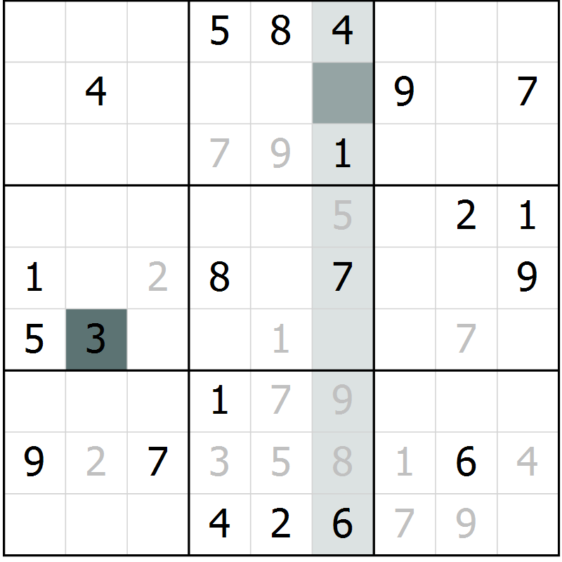 Position des candidats pour la solution de la Gr 36 page 38 du magazine de sudoku Expert n° 020