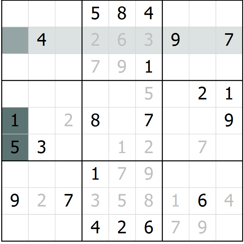 Position des candidats pour la solution de la Gr 36 page 38 du magazine de sudoku Expert n° 020