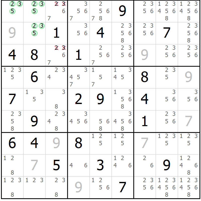 Position des candidats pour la solution de la Gr 37 page 39 du magazine de sudoku Expert n° 020