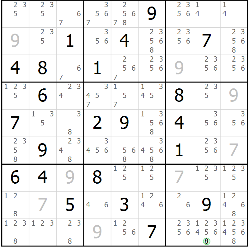 Position des candidats pour la solution de la Gr 37 page 39 du magazine de sudoku Expert n° 020