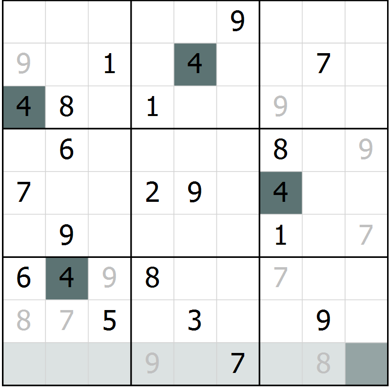 Position des candidats pour la solution de la Gr 37 page 39 du magazine de sudoku Expert n° 020