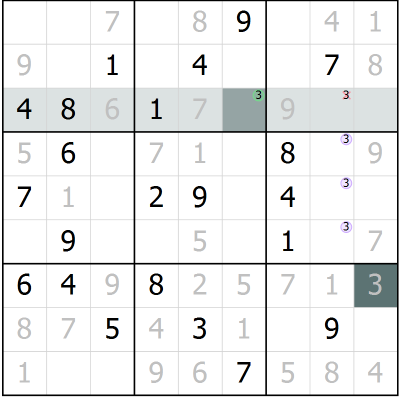 Position des candidats pour la solution de la Gr 37 page 39 du magazine de sudoku Expert n° 020