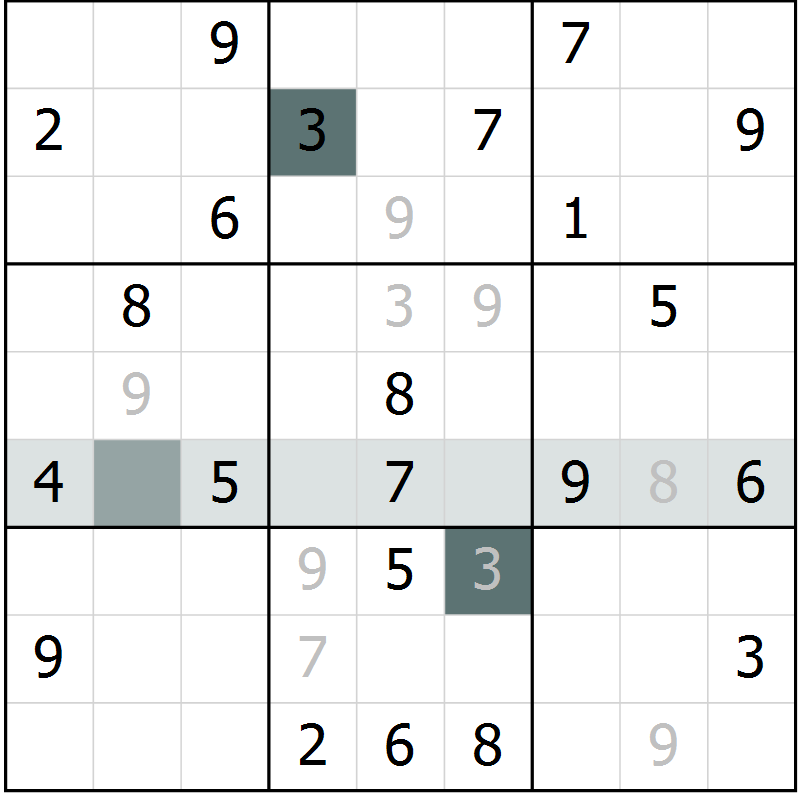 Position des candidats pour la solution de la Gr 38 page 40 du magazine de sudoku Expert n° 020