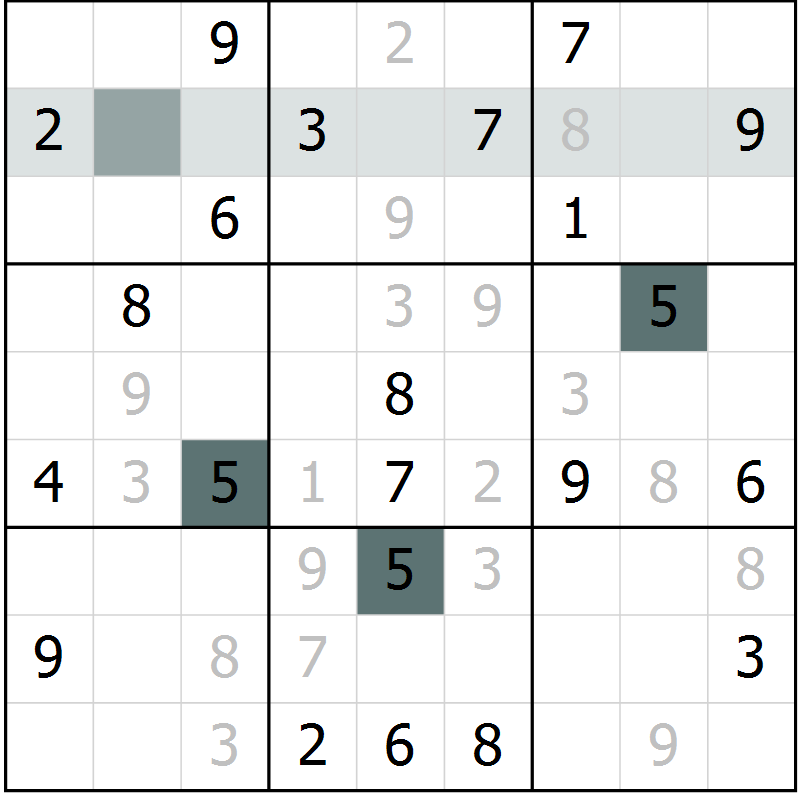 Position des candidats pour la solution de la Gr 38 page 40 du magazine de sudoku Expert n° 020