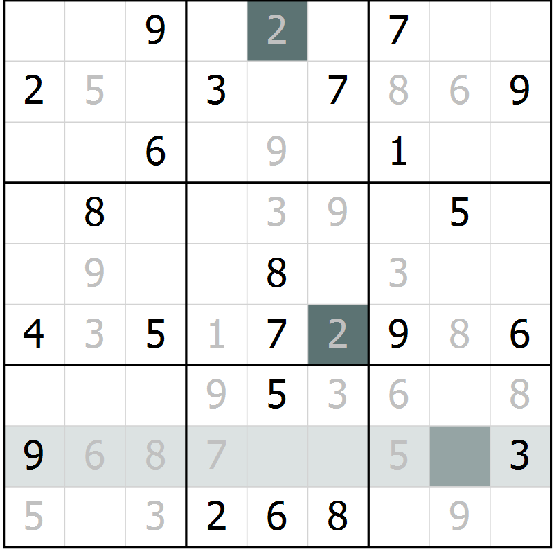 Position des candidats pour la solution de la Gr 38 page 40 du magazine de sudoku Expert n° 020