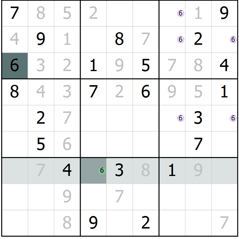 Position des candidats pour la solution de la Gr 39 page 41 du magazine de sudoku Expert n° 020