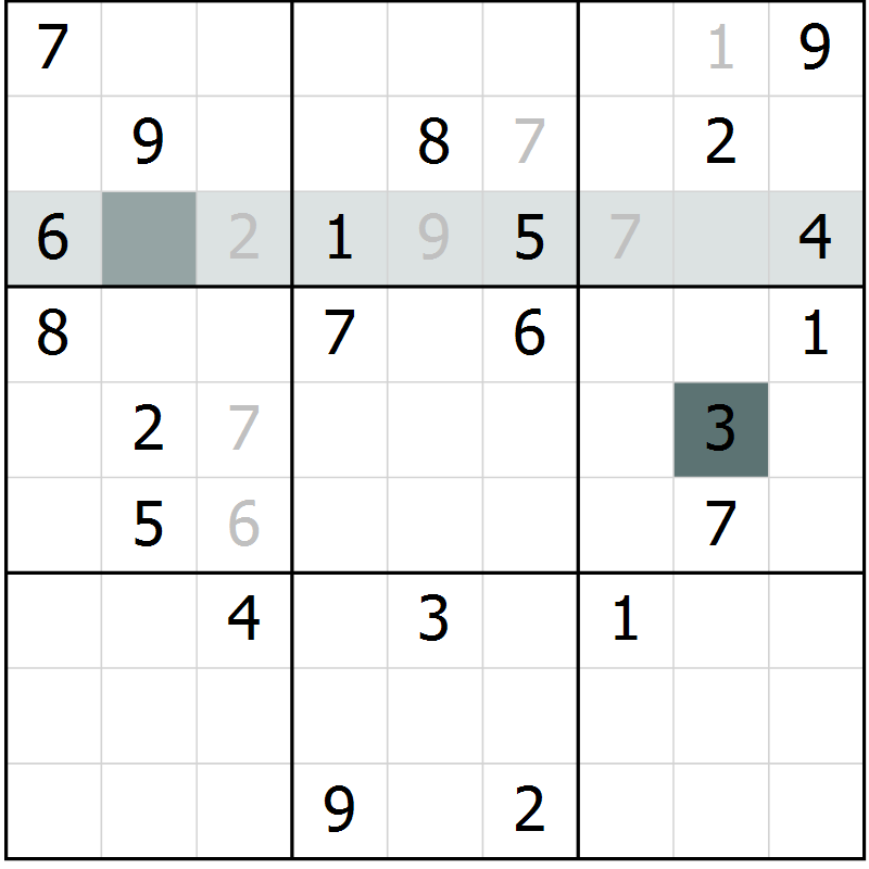 Position des candidats pour la solution de la Gr 39 page 41 du magazine de sudoku Expert n° 020
