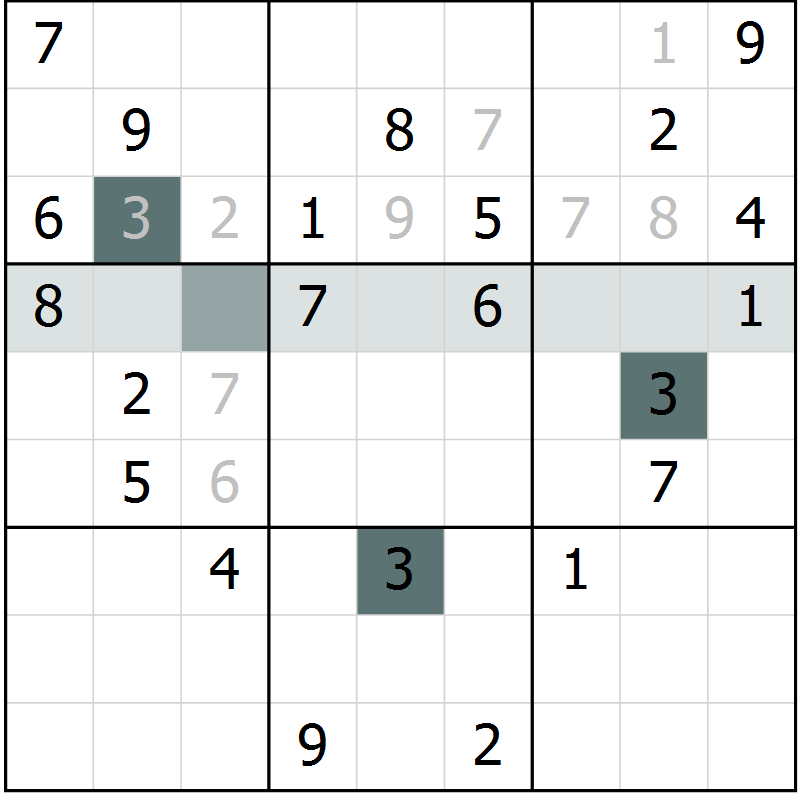 Position des candidats pour la solution de la Gr 39 page 41 du magazine de sudoku Expert n° 020