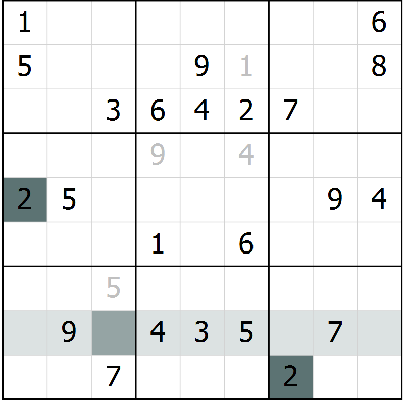 Position des candidats pour la solution de la Gr 4 page 6 du magazine de sudoku Expert n° 020