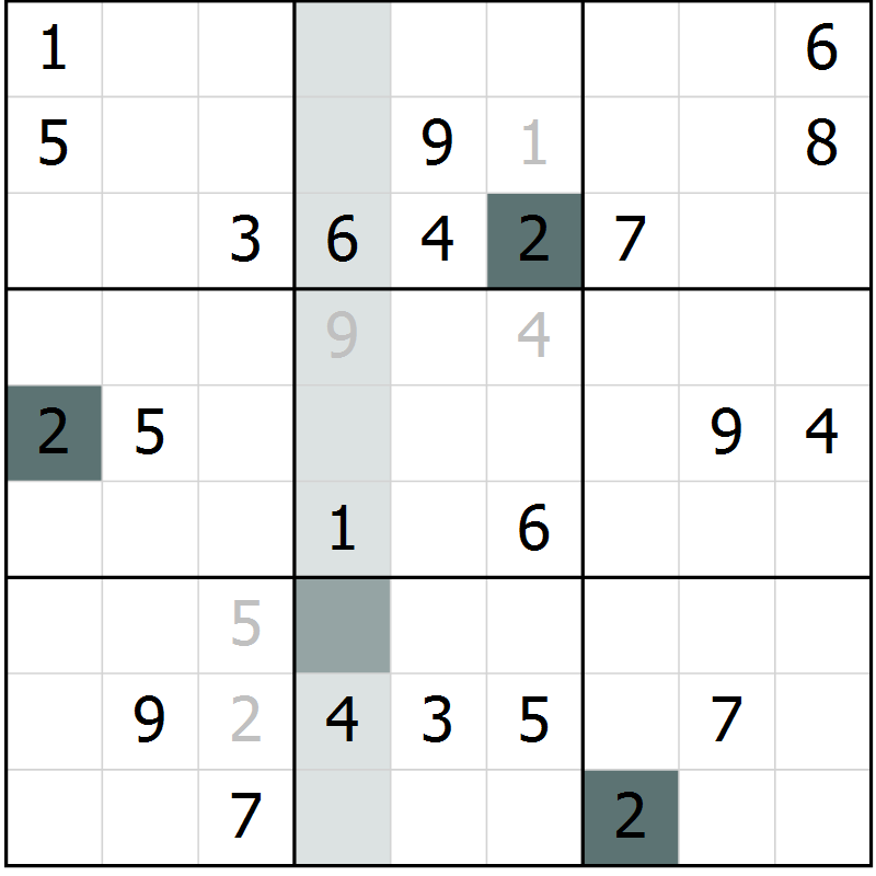Position des candidats pour la solution de la Gr 4 page 6 du magazine de sudoku Expert n° 020