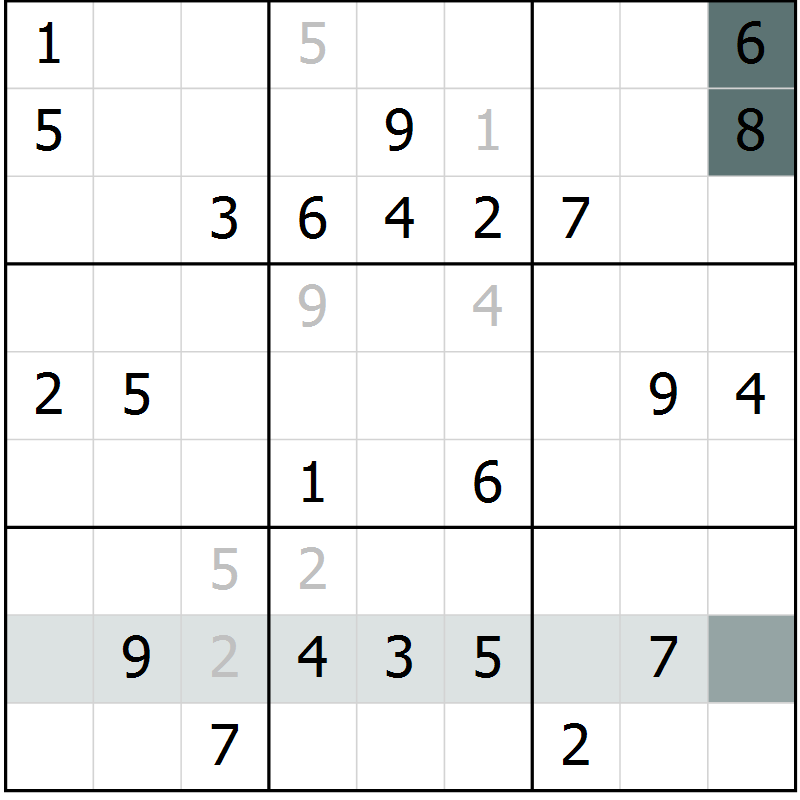 Position des candidats pour la solution de la Gr 4 page 6 du magazine de sudoku Expert n° 020