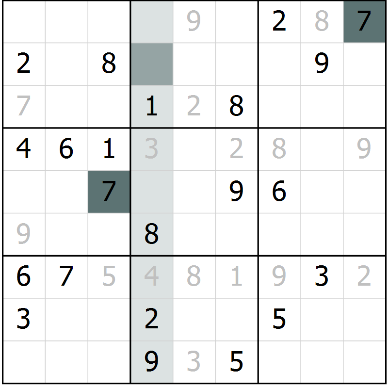 Position des candidats pour la solution de la Gr 40 page 42 du magazine de sudoku Expert n° 020