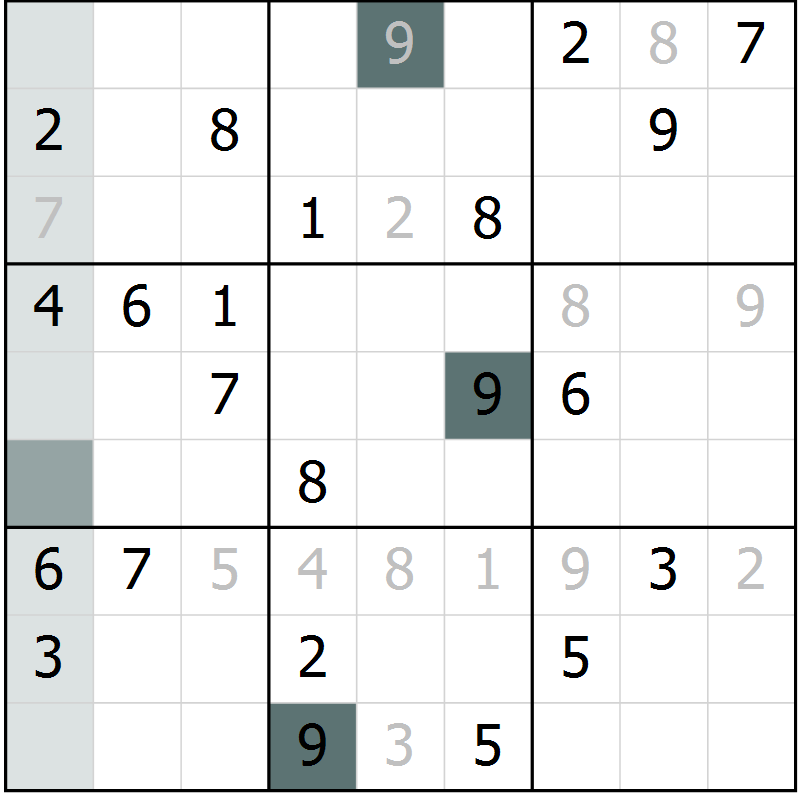 Position des candidats pour la solution de la Gr 40 page 42 du magazine de sudoku Expert n° 020