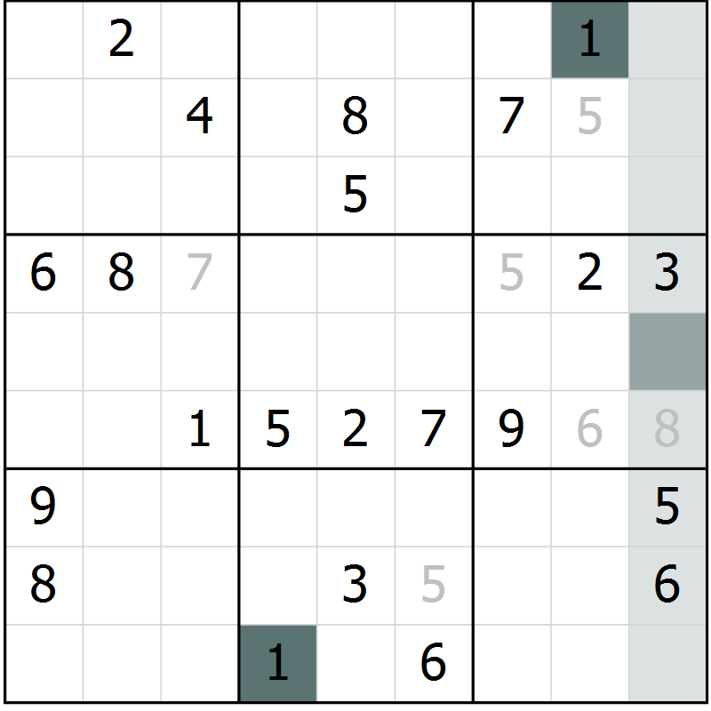 Position des candidats pour la solution de la Gr 41 page 43 du magazine de sudoku Expert n° 020