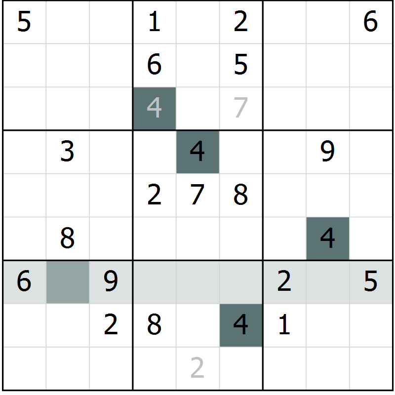 Position des candidats pour la solution de la Gr 42 page 44 du magazine de sudoku Expert n° 020