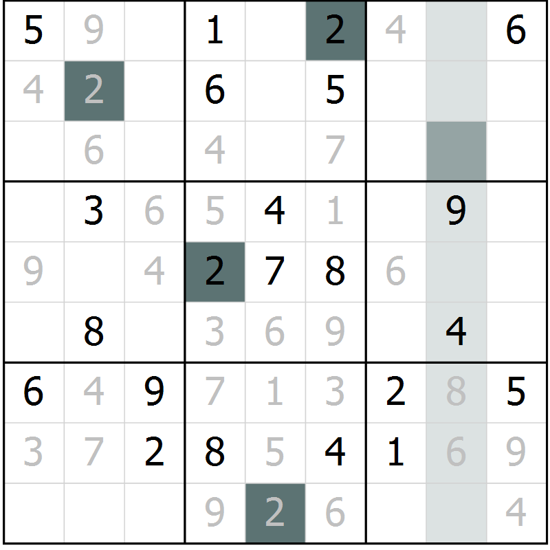 Position des candidats pour la solution de la Gr 42 page 44 du magazine de sudoku Expert n° 020