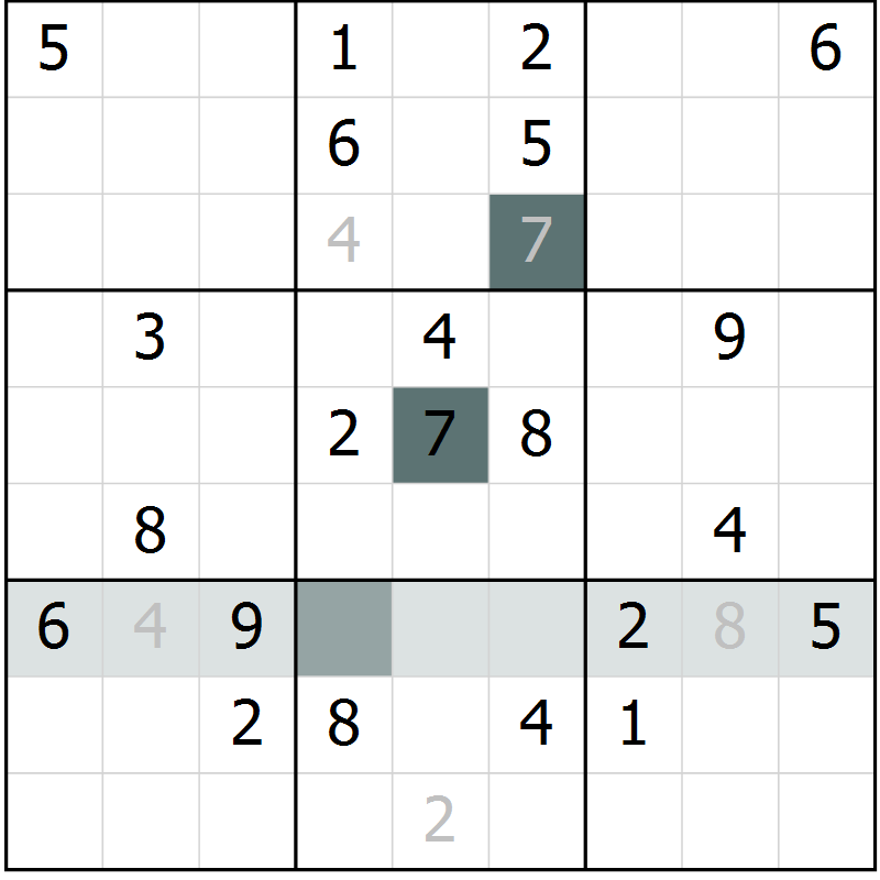 Position des candidats pour la solution de la Gr 42 page 44 du magazine de sudoku Expert n° 020