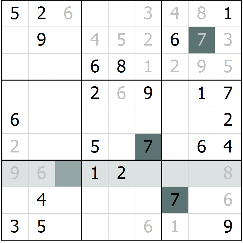 Position des candidats pour la solution de la Gr 43 page 45 du magazine de sudoku Expert n° 020