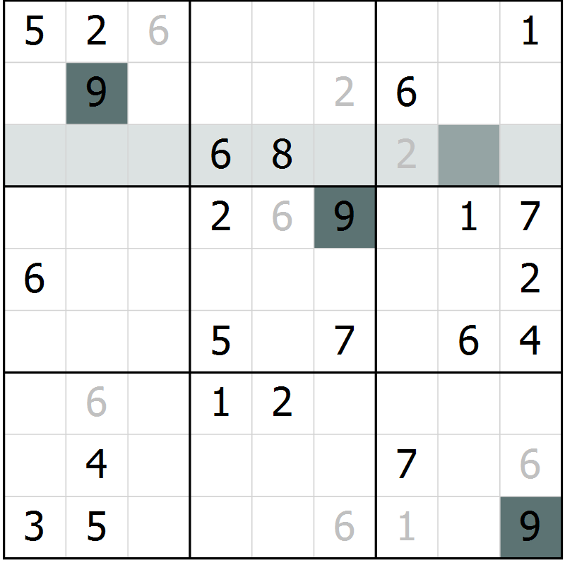 Position des candidats pour la solution de la Gr 43 page 45 du magazine de sudoku Expert n° 020
