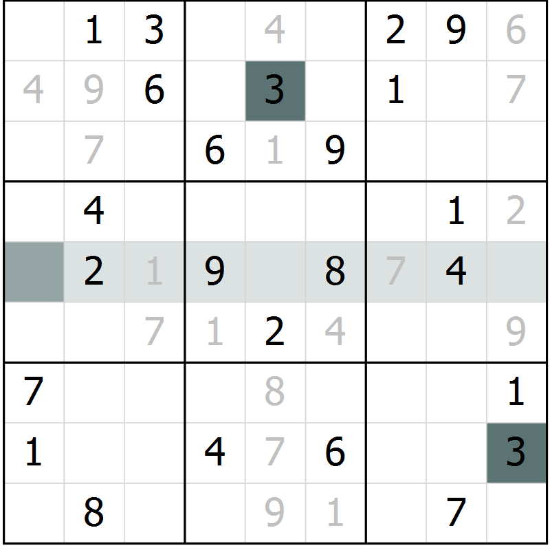 Position des candidats pour la solution de la Gr 44 page 46 du magazine de sudoku Expert n° 020