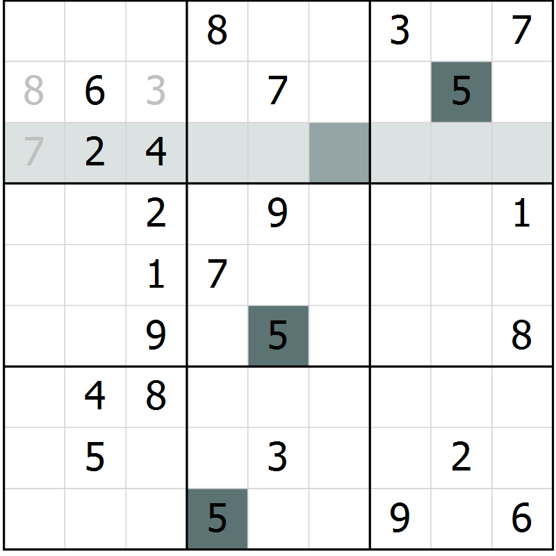 Position des candidats pour la solution de la Gr 45 page 47 du magazine de sudoku Expert n° 020