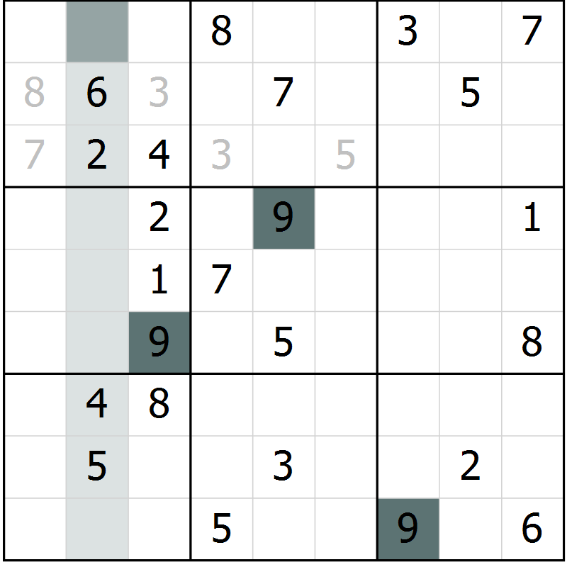Position des candidats pour la solution de la Gr 45 page 47 du magazine de sudoku Expert n° 020