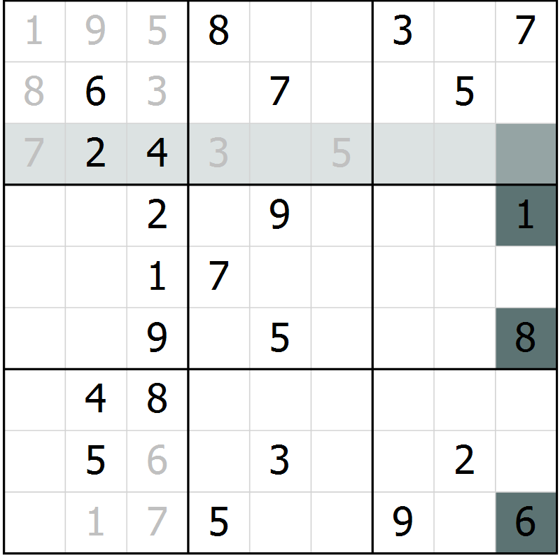 Position des candidats pour la solution de la Gr 45 page 47 du magazine de sudoku Expert n° 020