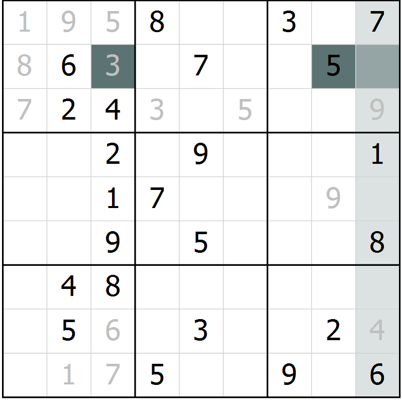 Position des candidats pour la solution de la Gr 45 page 47 du magazine de sudoku Expert n° 020