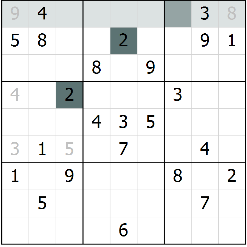 Position des candidats pour la solution de la Gr 46 page 48 du magazine de sudoku Expert n° 020