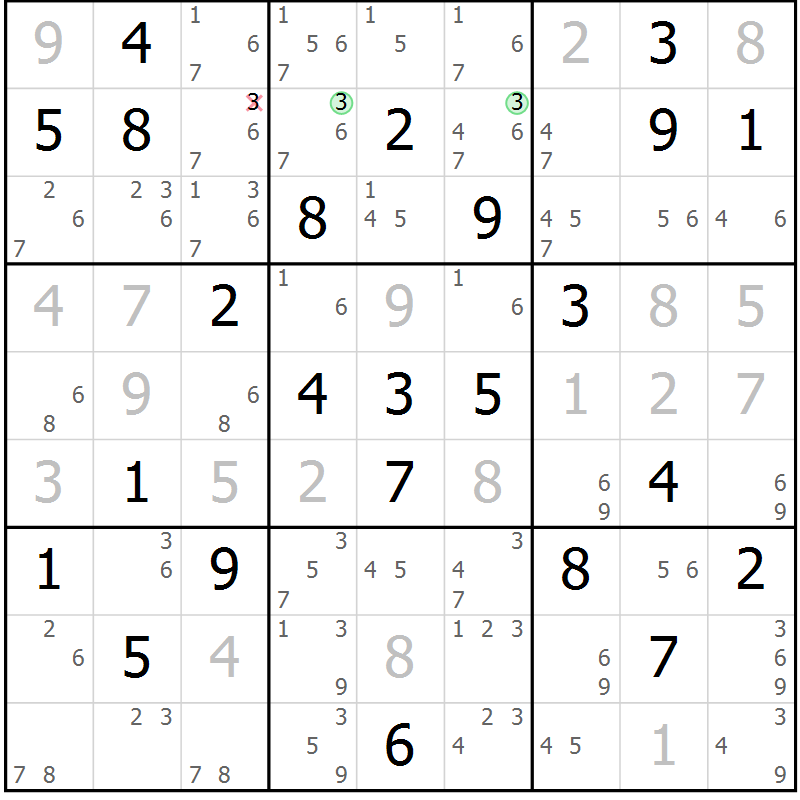 Position des candidats pour la solution de la Gr 46 page 48 du magazine de sudoku Expert n° 020