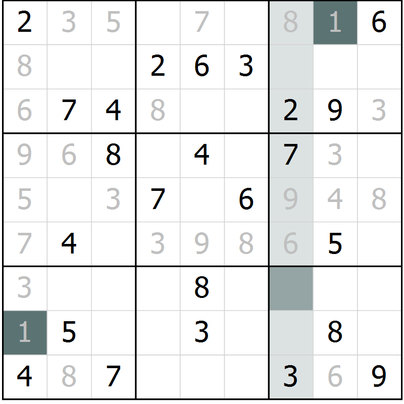 Position des candidats pour la solution de la Gr 47 page 49 du magazine de sudoku Expert n° 020