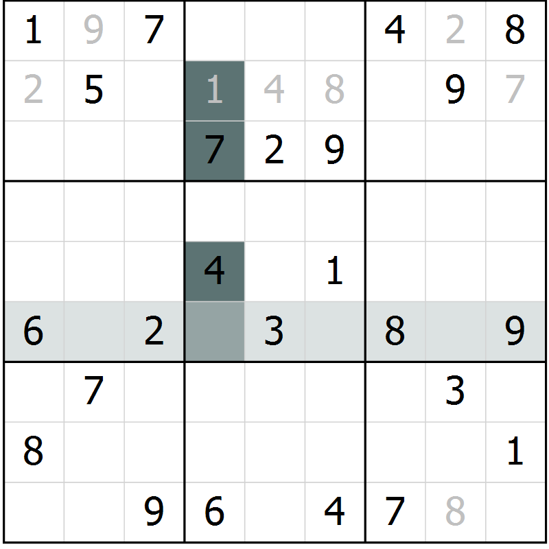 Position des candidats pour la solution de la Gr 49 page 51 du magazine de sudoku Expert n° 020