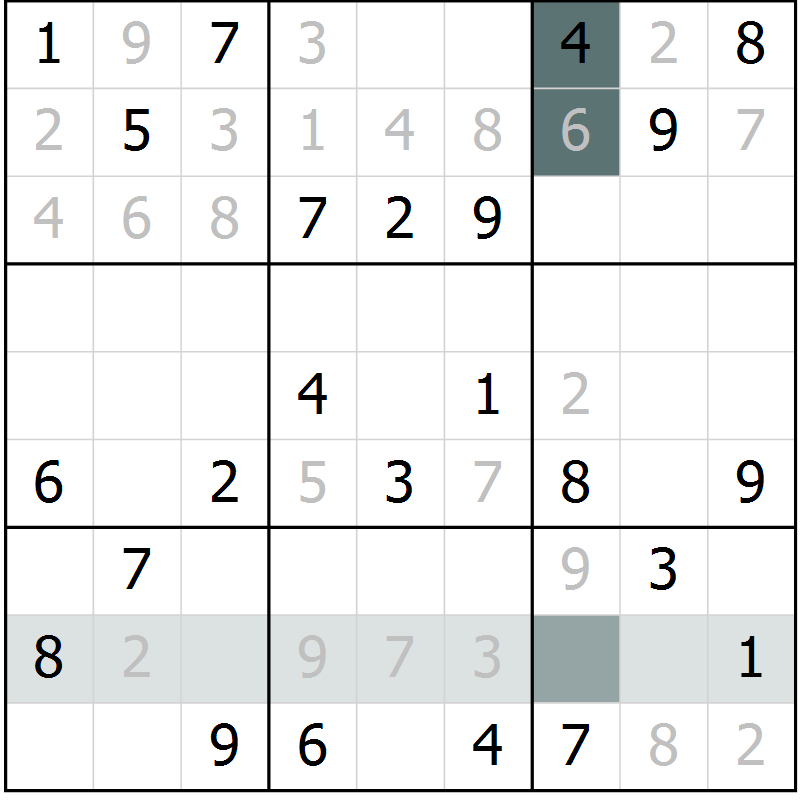 Position des candidats pour la solution de la Gr 49 page 51 du magazine de sudoku Expert n° 020