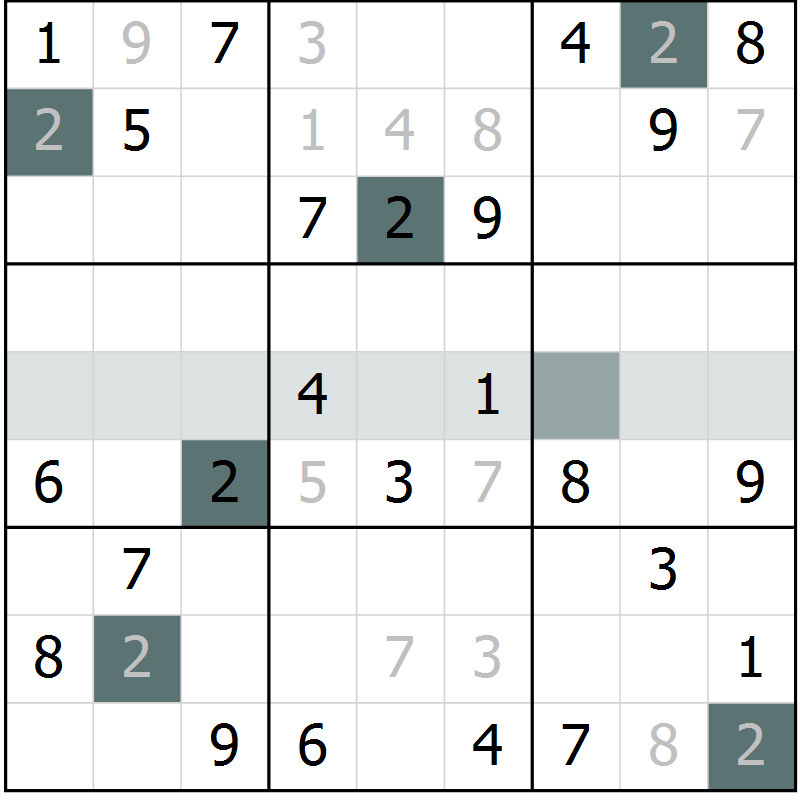 Position des candidats pour la solution de la Gr 49 page 51 du magazine de sudoku Expert n° 020