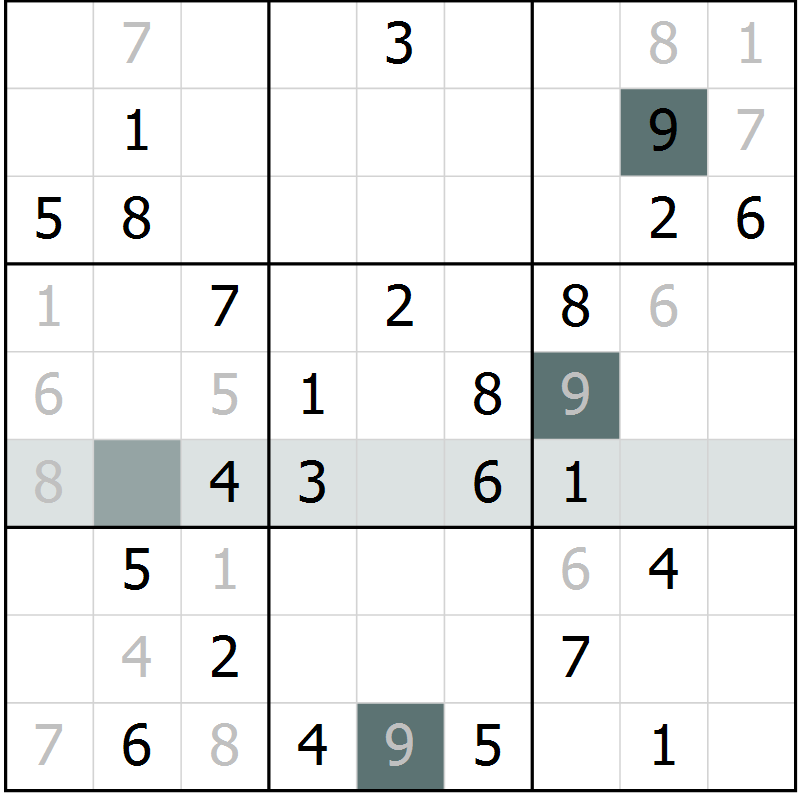 Position des candidats pour la solution de la Gr 5 page 7 du magazine de sudoku Expert n° 020
