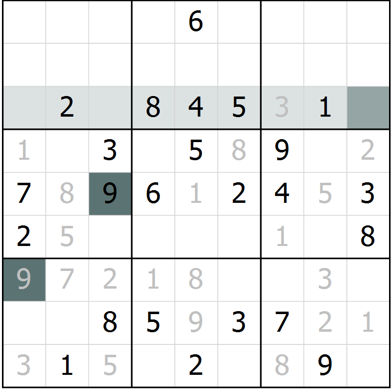 Position des candidats pour la solution de la Gr 51 page 53 du magazine de sudoku Expert n° 020